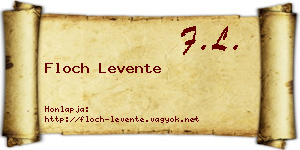 Floch Levente névjegykártya